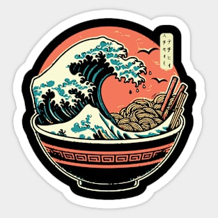 The Great Ramen Wave Sticker